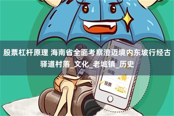 股票杠杆原理 海南省全面考察澄迈境内东坡行经古驿道村落_文化_老城镇_历史