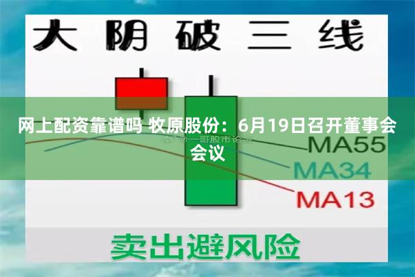 网上配资靠谱吗 牧原股份：6月19日召开董事会会议