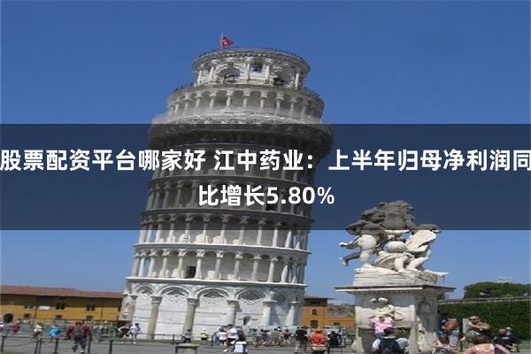 股票配资平台哪家好 江中药业：上半年归母净利润同比增长5.80%